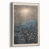 Electric Wall Art: Abstract Night Forest - Modern Electric Decor