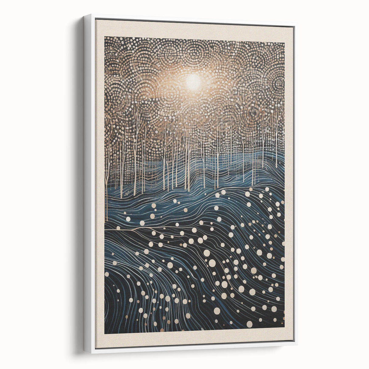 Electric Wall Art: Abstract Night Forest - Modern Electric Decor