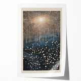 Electric Wall Art: Abstract Night Forest - Modern Electric Decor