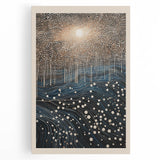 Electric Wall Art: Abstract Night Forest - Modern Electric Decor