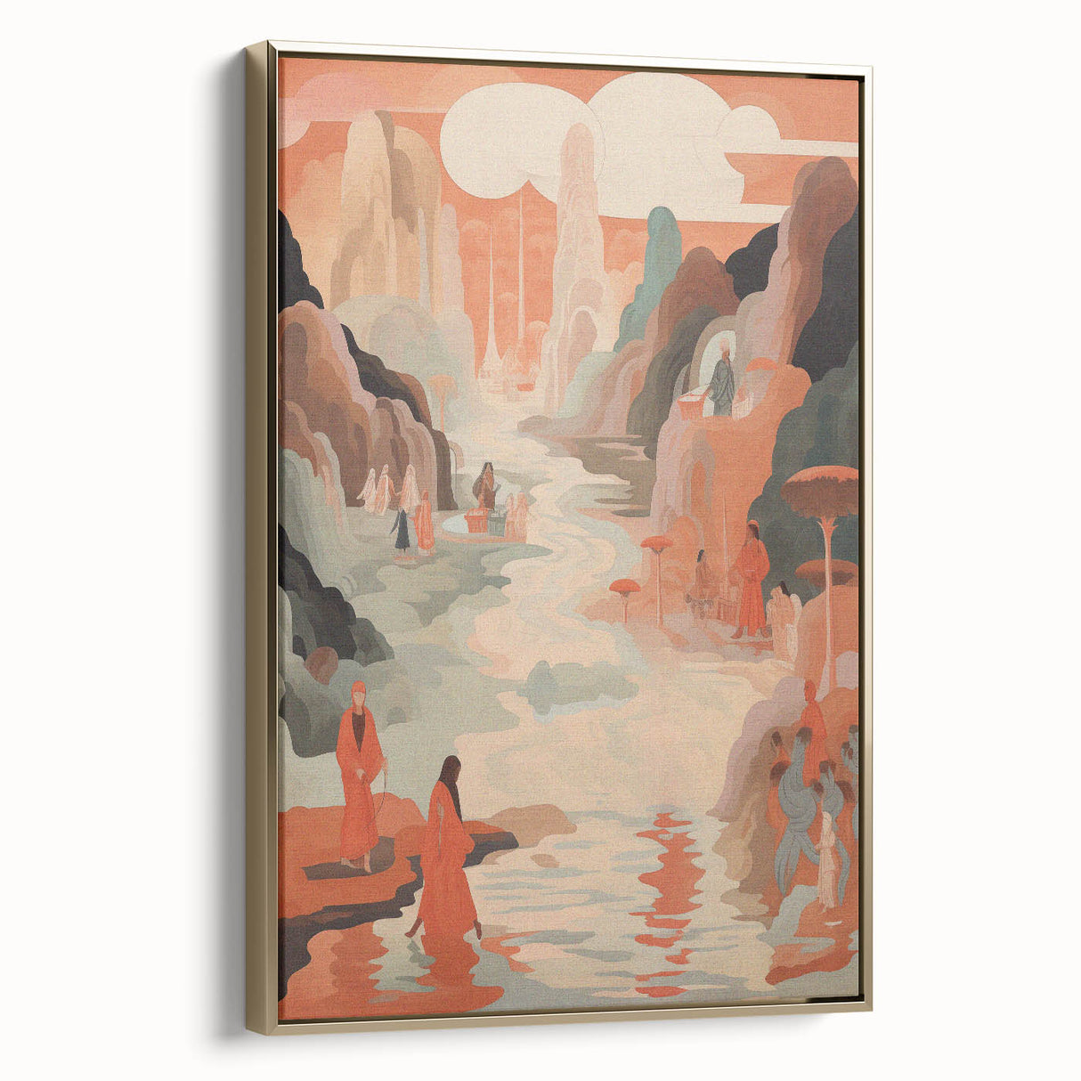 Electric Wall Art: Serene Landscape Journey - Modern Electric Decor