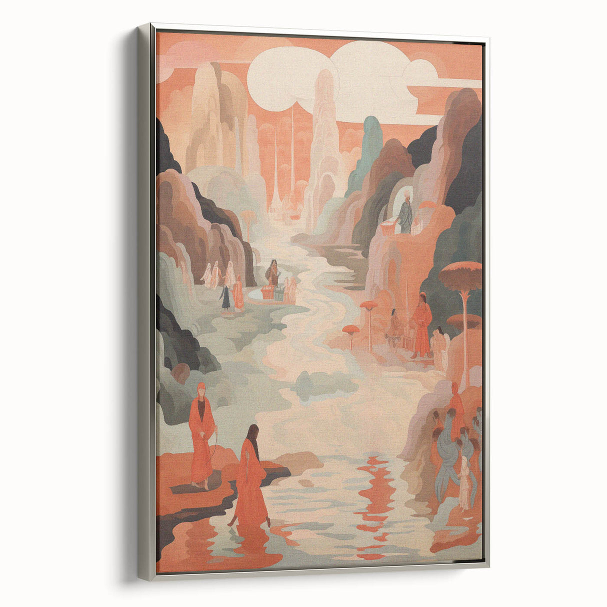 Electric Wall Art: Serene Landscape Journey - Modern Electric Decor