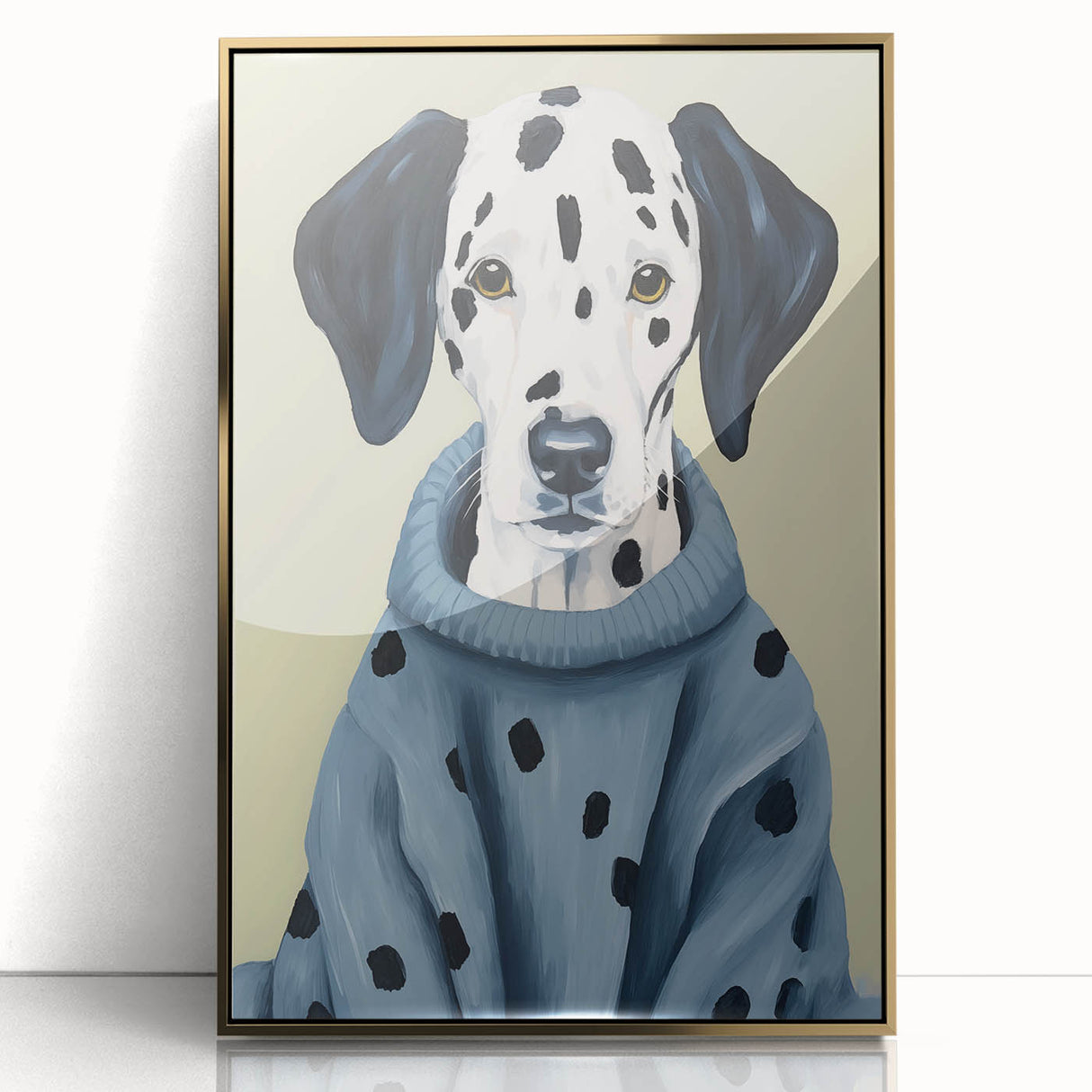Electric Wall Art: Dalmatian in Cozy Sweater - Modern Electric Decor