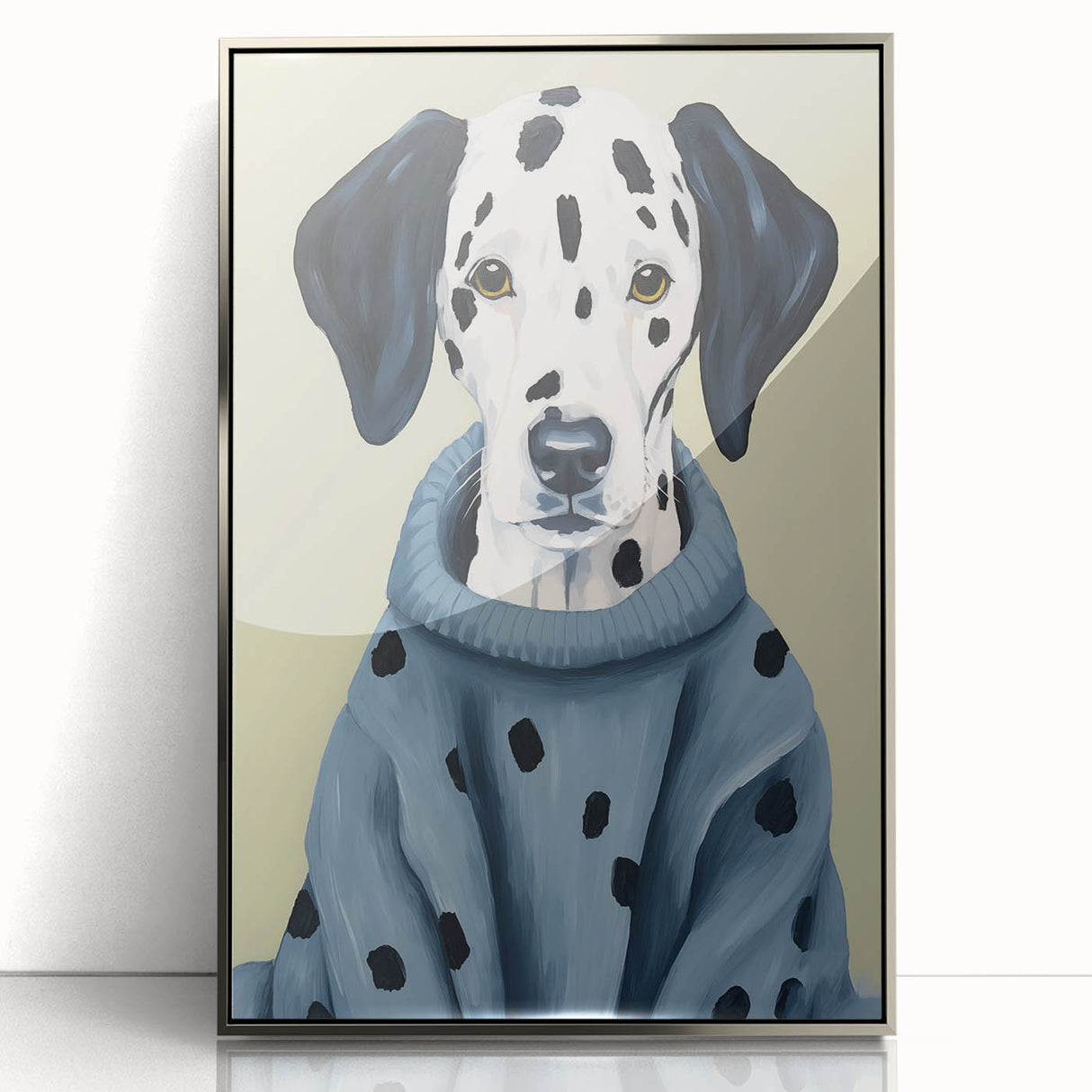 Electric Wall Art: Dalmatian in Cozy Sweater - Modern Electric Decor