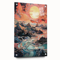 Electric Wall Art: Dreamlike Sunrise Landscape - Modern Electric Decor