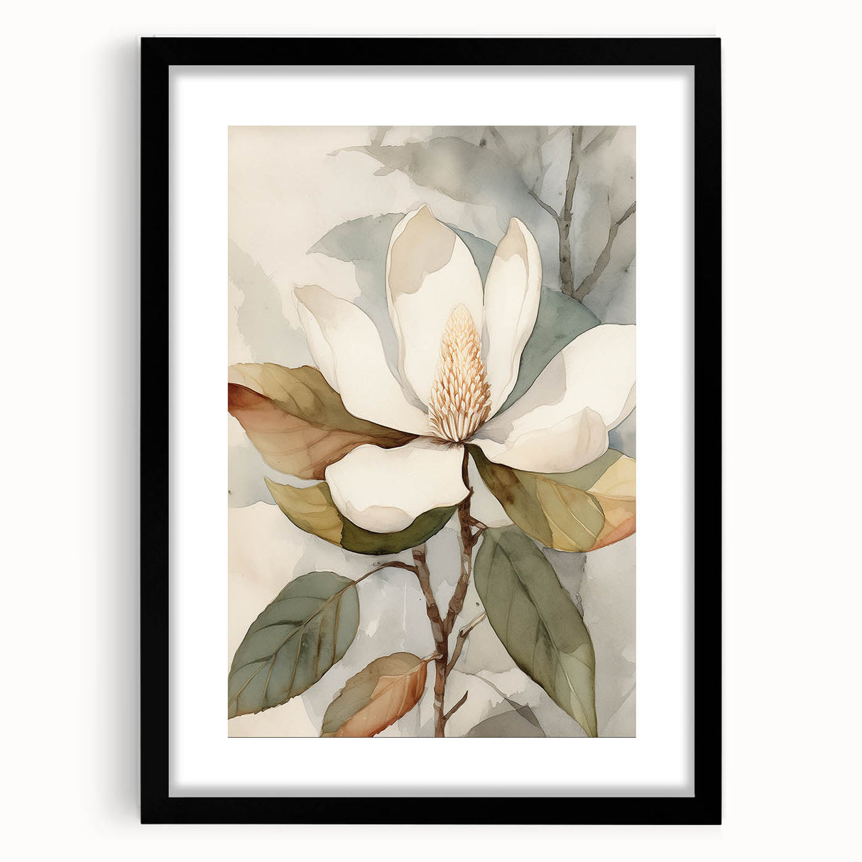 Electric Wall Art: Serene Magnolia Blossom - Modern Electric Decor
