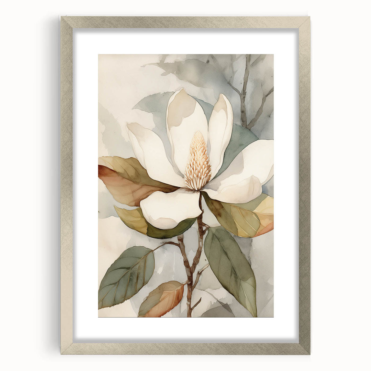 Electric Wall Art: Serene Magnolia Blossom - Modern Electric Decor