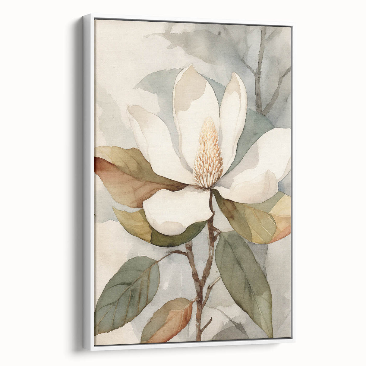 Electric Wall Art: Serene Magnolia Blossom - Modern Electric Decor