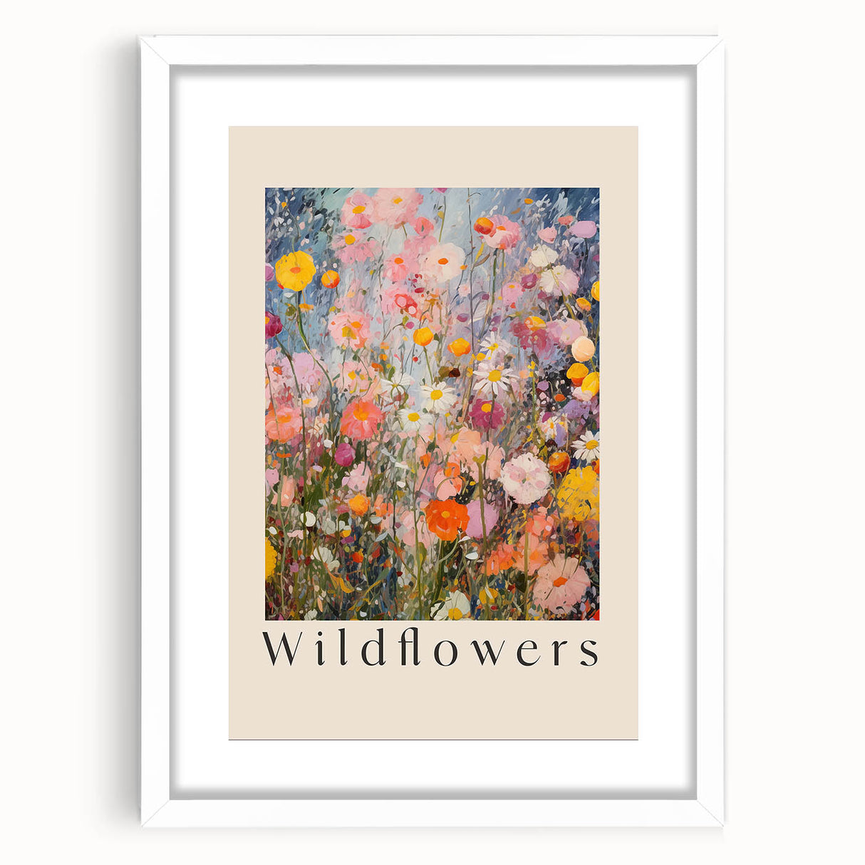 Electric Wall Art: Vibrant Wildflowers Bloom - Modern Electric Decor