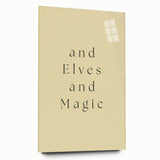 Electric Wall Art: 'and Elves and Magic' Quote - Modern Electric Decor