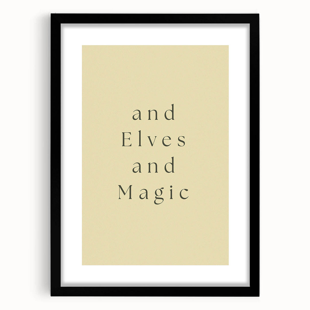 Electric Wall Art: 'and Elves and Magic' Quote - Modern Electric Decor