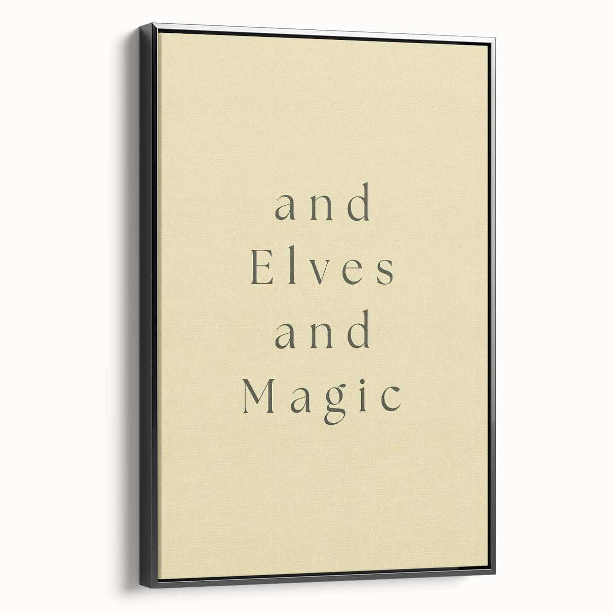 Electric Wall Art: 'and Elves and Magic' Quote - Modern Electric Decor