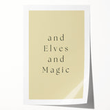 Electric Wall Art: 'and Elves and Magic' Quote - Modern Electric Decor