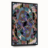 Electric Wall Art: Multi-Dimensional Abstract Face - Modern Electric Decor