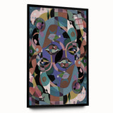 Electric Wall Art: Multi-Dimensional Abstract Face - Modern Electric Decor