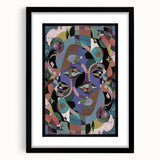Electric Wall Art: Multi-Dimensional Abstract Face - Modern Electric Decor