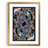 Electric Wall Art: Multi-Dimensional Abstract Face - Modern Electric Decor