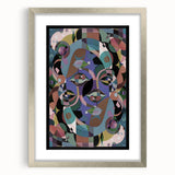 Electric Wall Art: Multi-Dimensional Abstract Face - Modern Electric Decor