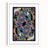 Electric Wall Art: Multi-Dimensional Abstract Face - Modern Electric Decor