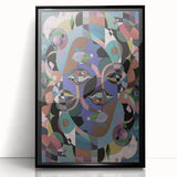 Electric Wall Art: Multi-Dimensional Abstract Face - Modern Electric Decor