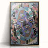 Electric Wall Art: Multi-Dimensional Abstract Face - Modern Electric Decor