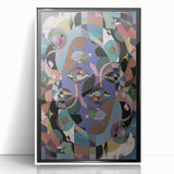 Electric Wall Art: Multi-Dimensional Abstract Face - Modern Electric Decor