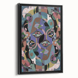 Electric Wall Art: Multi-Dimensional Abstract Face - Modern Electric Decor