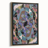 Electric Wall Art: Multi-Dimensional Abstract Face - Modern Electric Decor