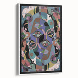 Electric Wall Art: Multi-Dimensional Abstract Face - Modern Electric Decor