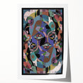 Electric Wall Art: Multi-Dimensional Abstract Face - Modern Electric Decor