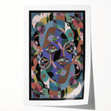 Electric Wall Art: Multi-Dimensional Abstract Face - Modern Electric Decor