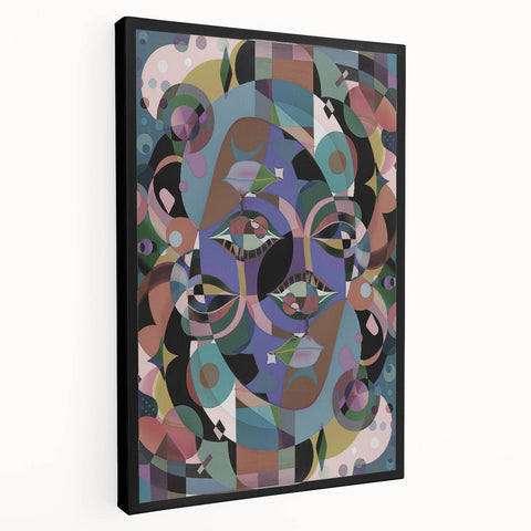 Electric Wall Art: Multi-Dimensional Abstract Face - Modern Electric Decor
