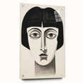 Abstract Electric Portrait Canvas - Black and White Modern Wall Art