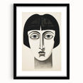 Abstract Electric Portrait Canvas - Black and White Modern Wall Art