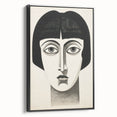 Abstract Electric Portrait Canvas - Black and White Modern Wall Art