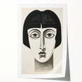 Abstract Electric Portrait Canvas - Black and White Modern Wall Art