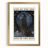 Electric Wall Art: Live by the Sun, Love by the Moon - Modern Decor