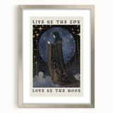Electric Wall Art: Live by the Sun, Love by the Moon - Modern Decor