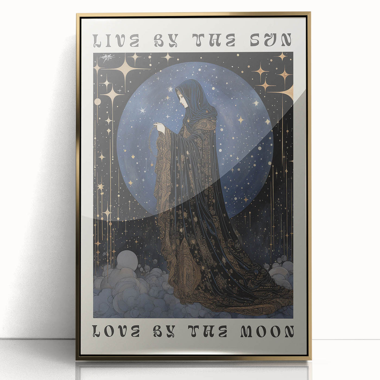 Electric Wall Art: Live by the Sun, Love by the Moon - Modern Decor