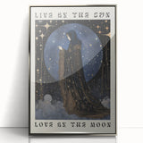 Electric Wall Art: Live by the Sun, Love by the Moon - Modern Decor