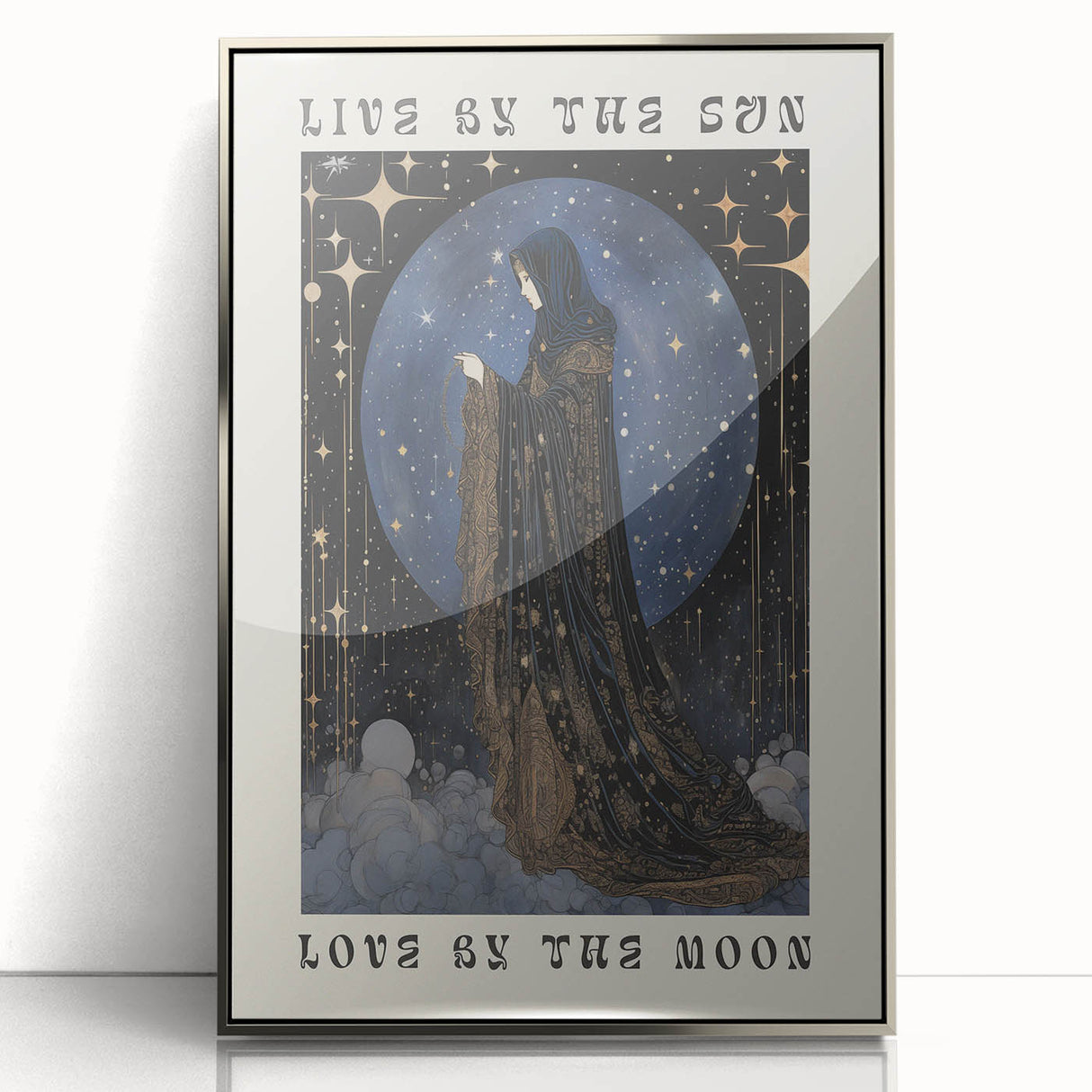 Electric Wall Art: Celestial Moon Goddess - Modern Electric Decor