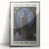 Electric Wall Art: Celestial Moon Goddess - Modern Electric Decor