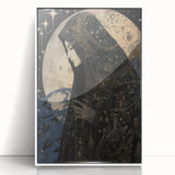 Electric Wall Art: Celestial Moon Priestess - Modern Electric Decor