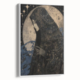 Electric Wall Art: Celestial Moon Priestess - Modern Electric Decor