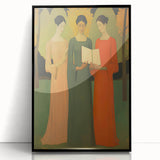 Electric Wall Art: Serene Trio of Women - Modern Electric Decor