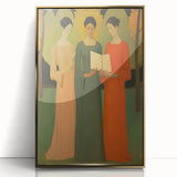 Electric Wall Art: Serene Trio of Women - Modern Electric Decor