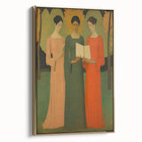 Electric Wall Art: Serene Trio of Women - Modern Electric Decor