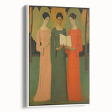 Electric Wall Art: Serene Trio of Women - Modern Electric Decor