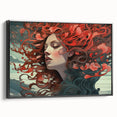 Electric Wall Art - Dreamy Abstract Portrait Painting - Modern Decor