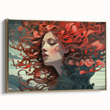Electric Wall Art - Dreamy Abstract Portrait Painting - Modern Decor